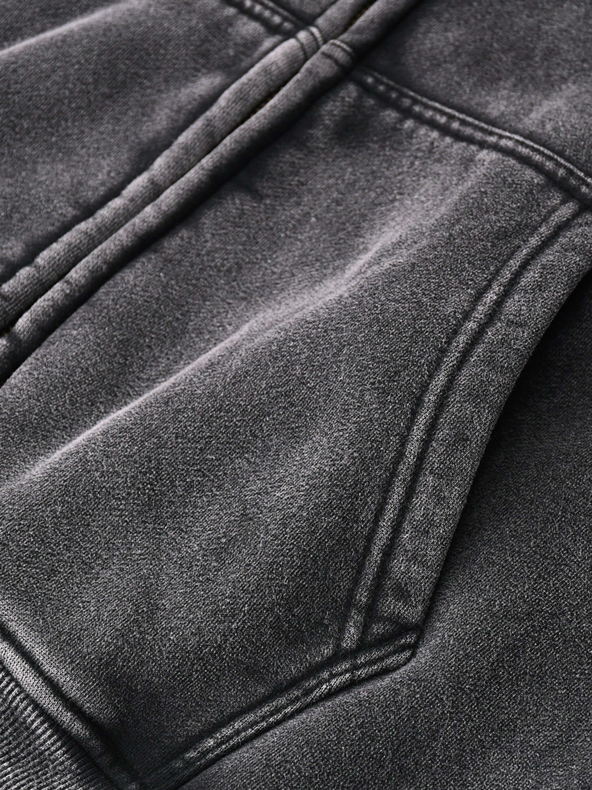 Crossxnails Zip-Up Boxy Hoodie close-up, vintage-washed texture, oversized fit, organic cotton, Christian streetwear UK, Ipswich Suffolk.