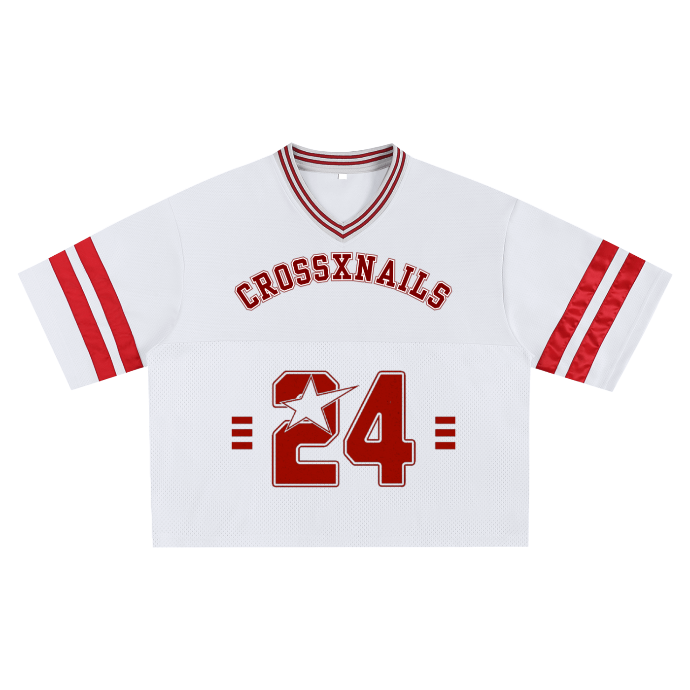 Crossxnails Baseball Boxy Jersey, oversized fit, breathable mesh, Christian streetwear UK, Ipswich design.