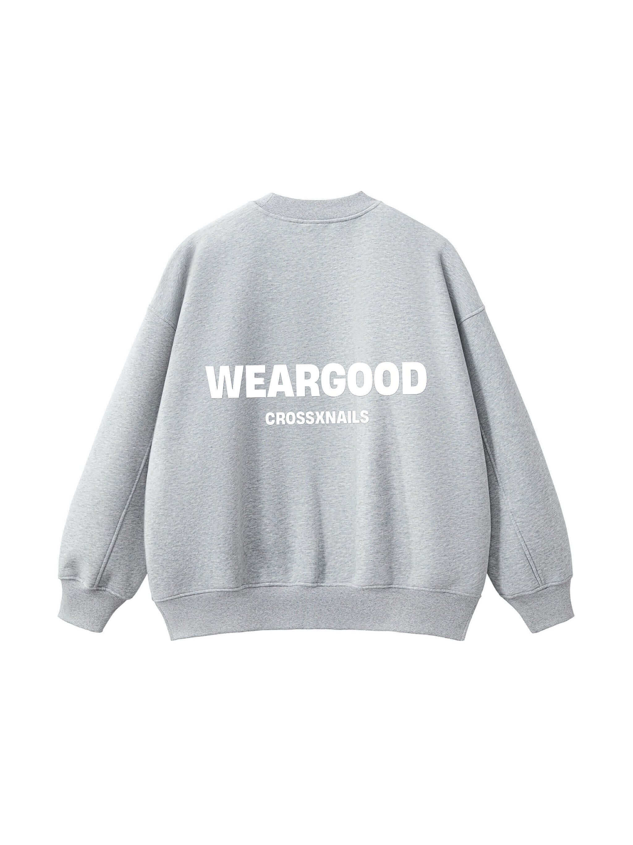 Crossxnails Fleece Side Slit Crewneck by Crossxnails Weargood