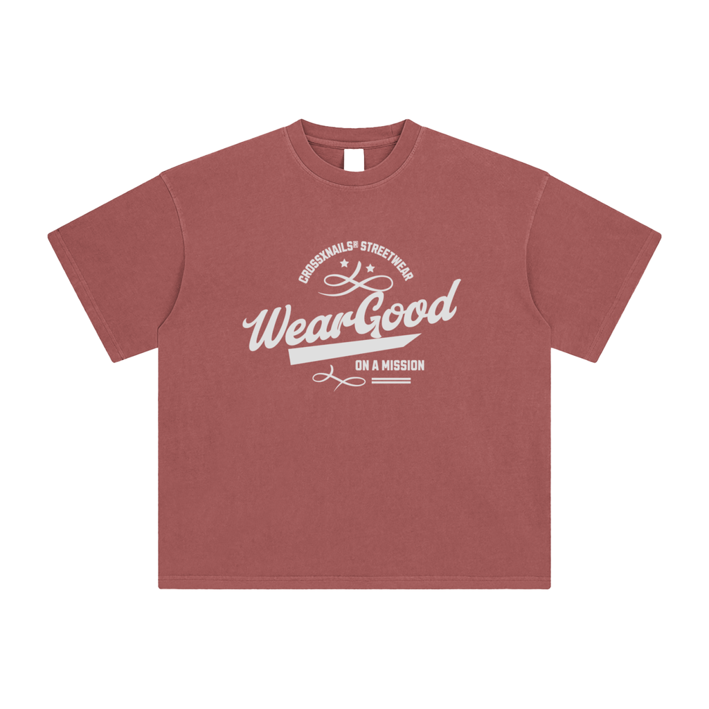 Weargood Enzyme Washed Oversized T-Shirt - Crossxnails Weargood