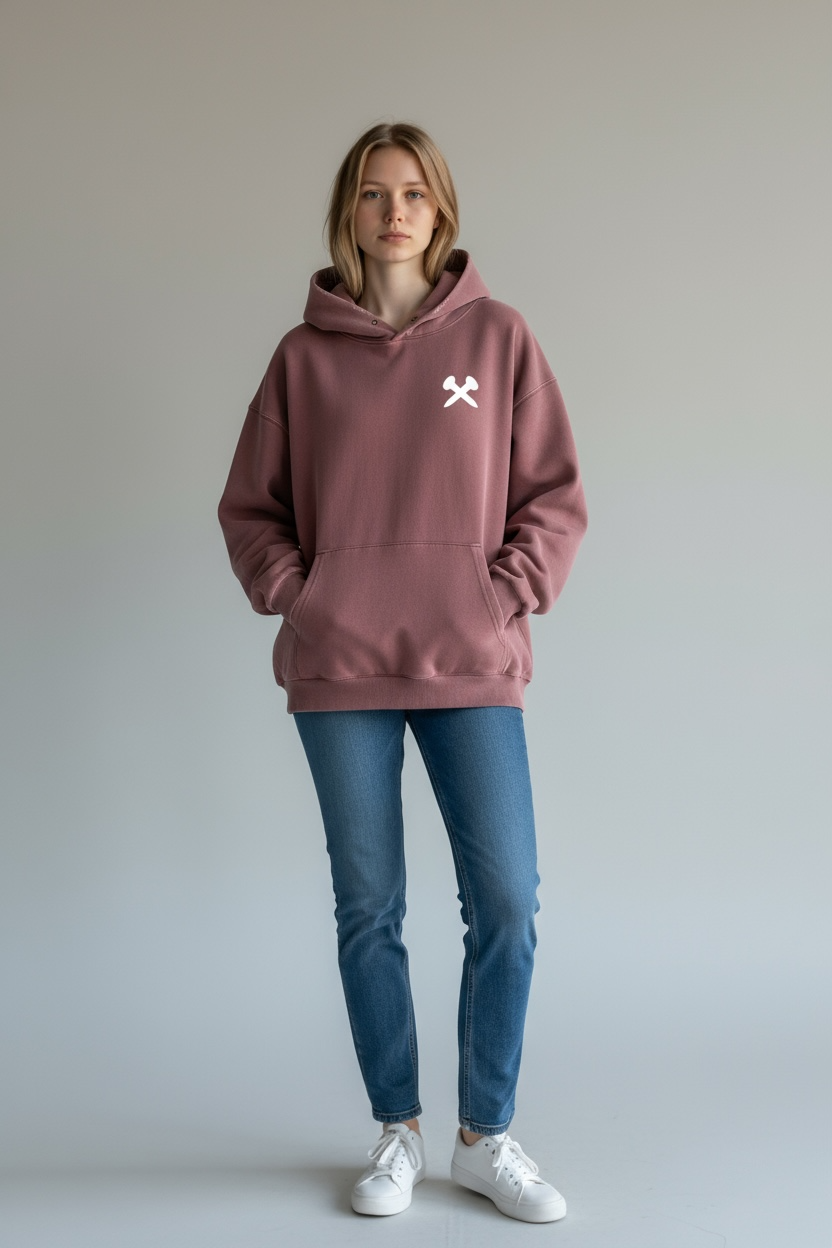 Crossxnails Oversized Washed Hoodie by Crossxnails Weargood