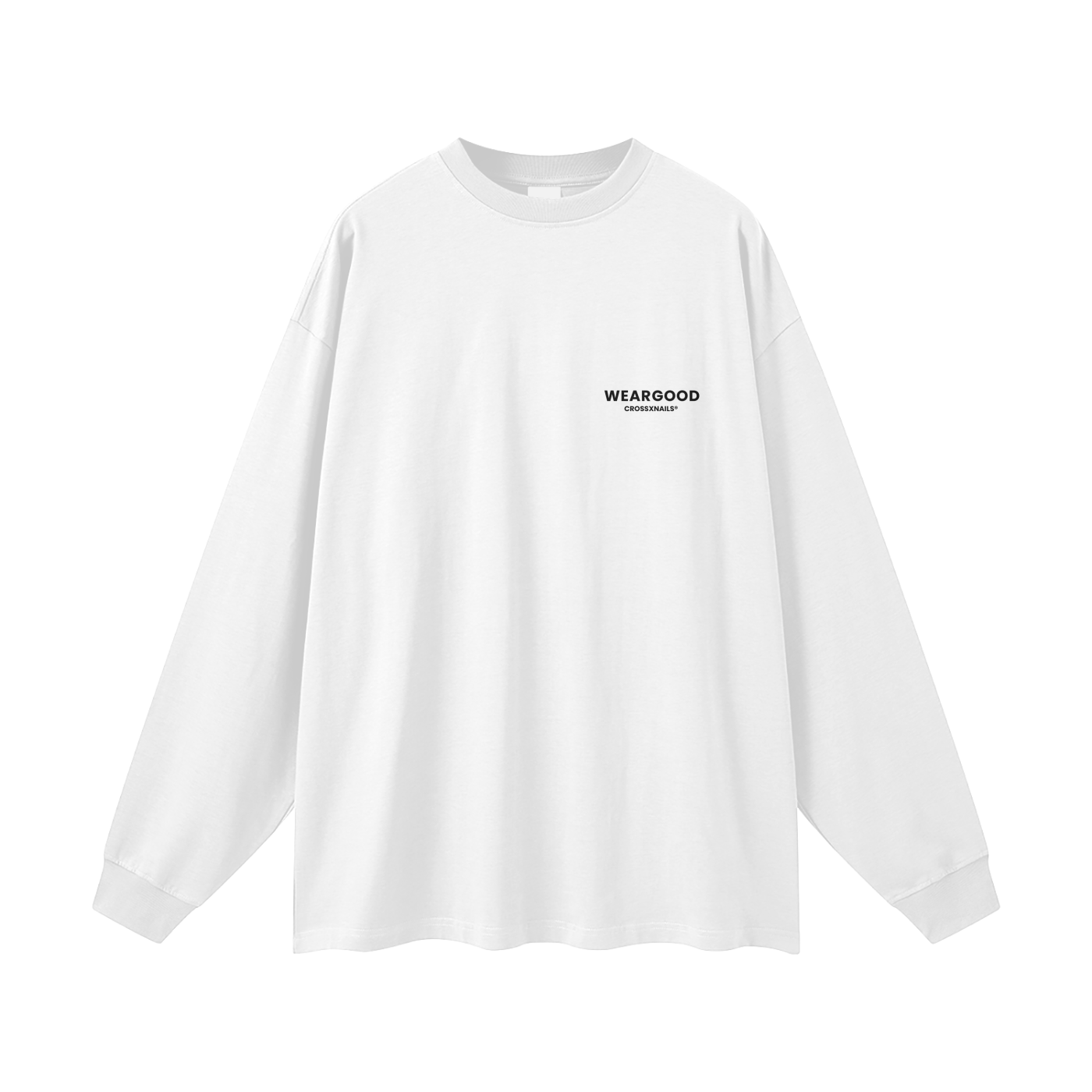 Crossxnails WearGood oversized unisex t-shirt in white, perfect for Christian streetwear UK, available in Ipswich online shop.