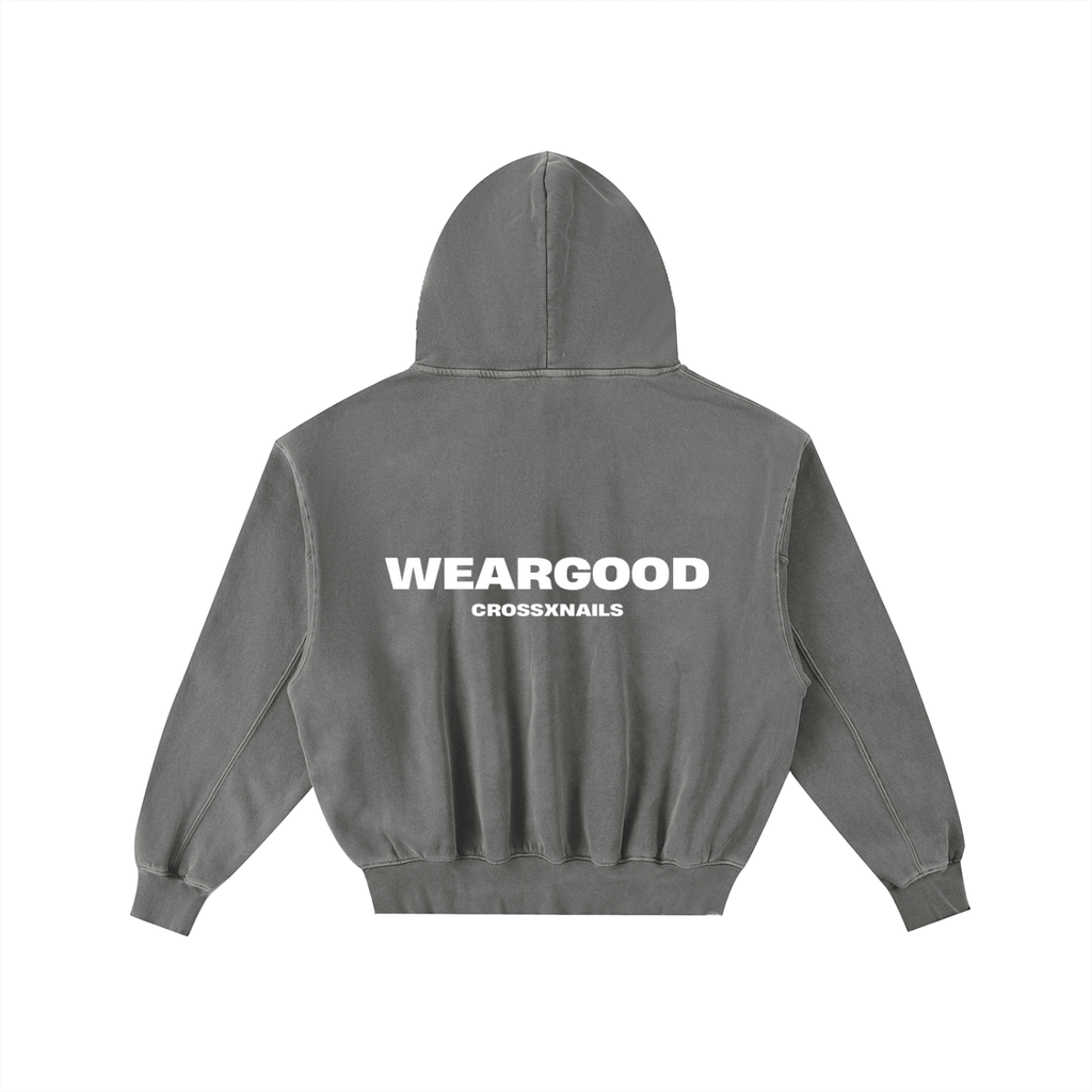Crossxnails Oversized Washed Hoodie