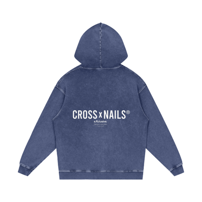 Acid Wash Oversize Hoodie - 420 GSM - Crossxnails Weargood