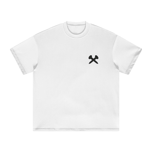 Crossxnails oversized t-shirt in white, 100% organic cotton, relaxed fit, Christian streetwear UK, Ipswich Suffolk brand.