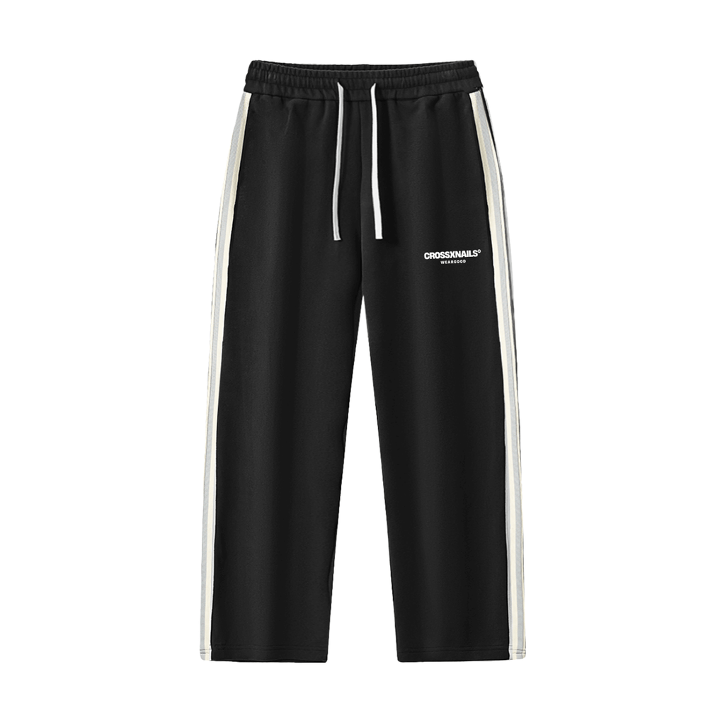 Crossxnails Straight Leg Joggers with Side Stripe by Crossxnails Weargood