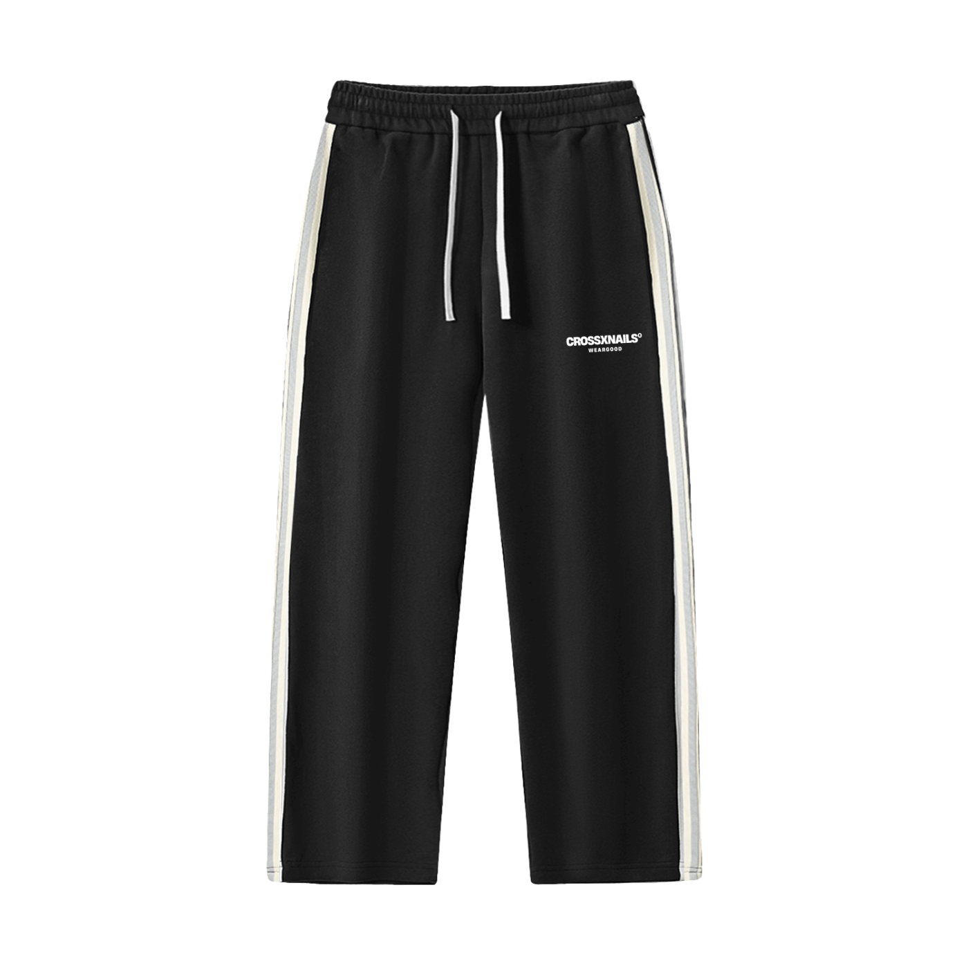 Crossxnails Straight Leg Joggers with Side Stripe by Crossxnails Weargood