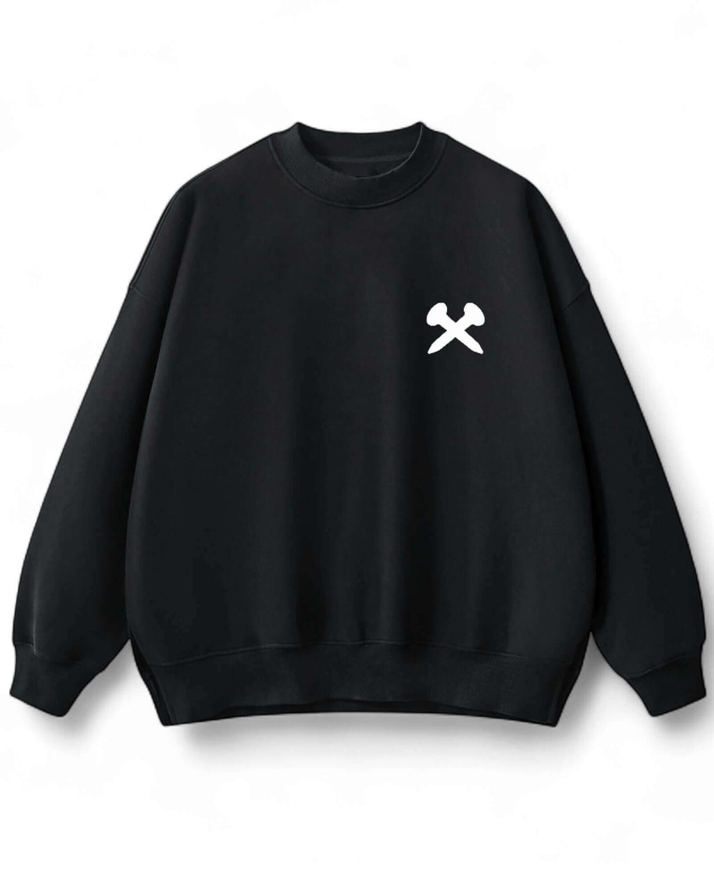 Crossxnails Fleece Side Slit Crewneck by Crossxnails Weargood