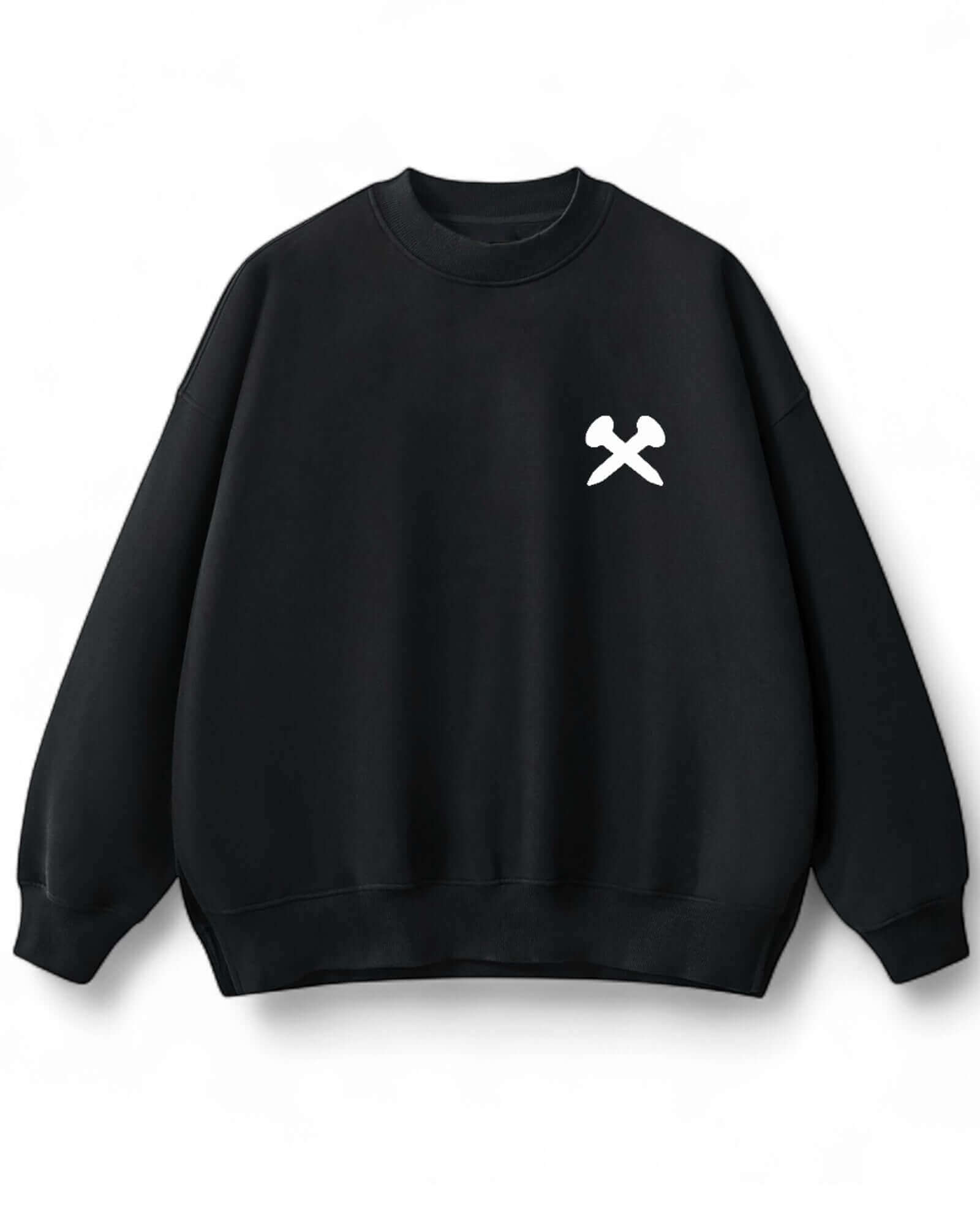 Crossxnails Fleece Side Slit Crewneck