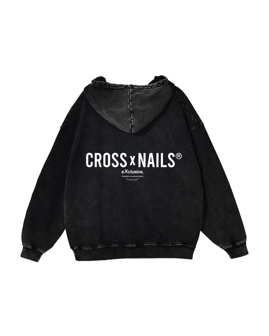 Crossxnails Acid Wash Oversize Hoodie - Crossxnails Weargood