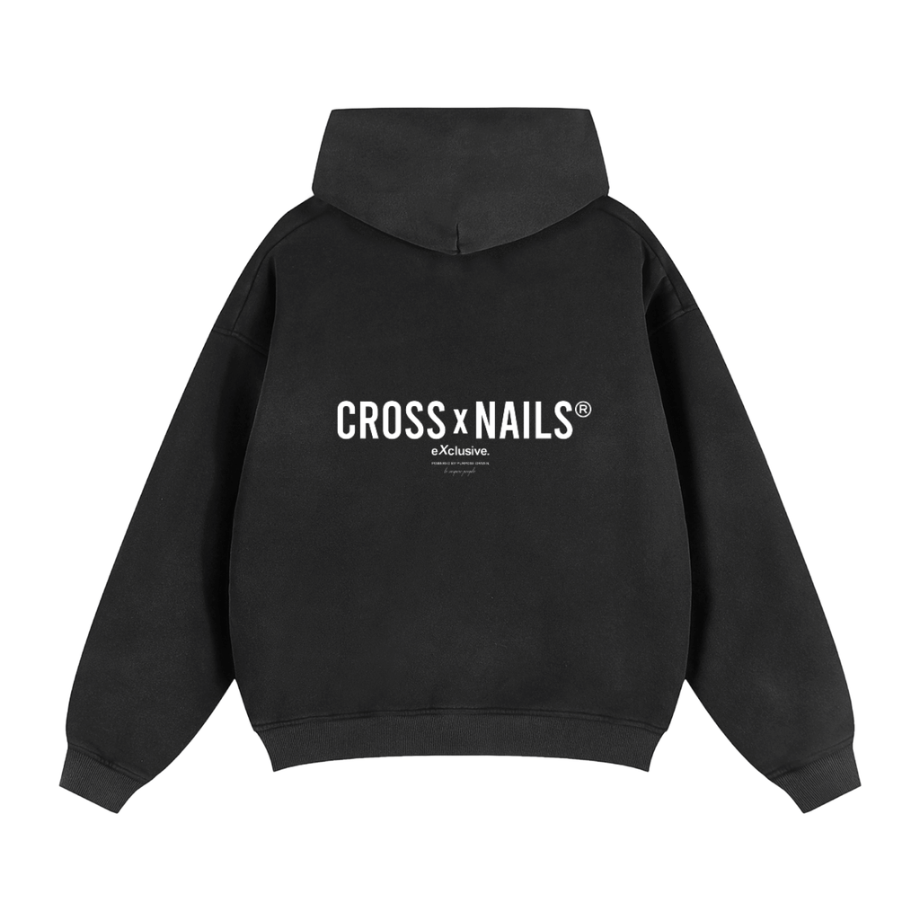 Crossxnails Two-Way Zipper Boxy Hoodie - Crossxnails Weargood
