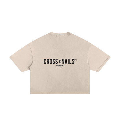 Classic Frayed Boxy Tee - 250 GSM - Crossxnails Weargood