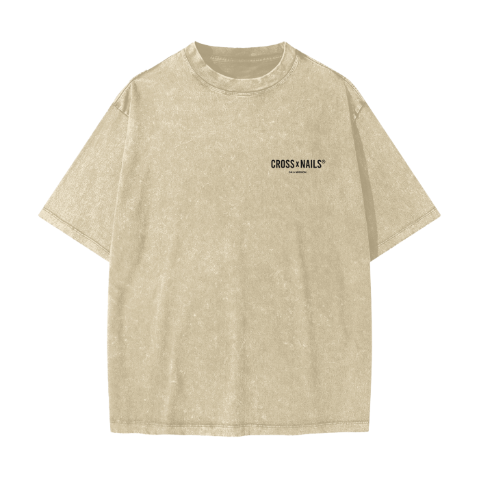 Crossxnails Vintage Washed Heavyweight T-Shirt - Crossxnails Weargood