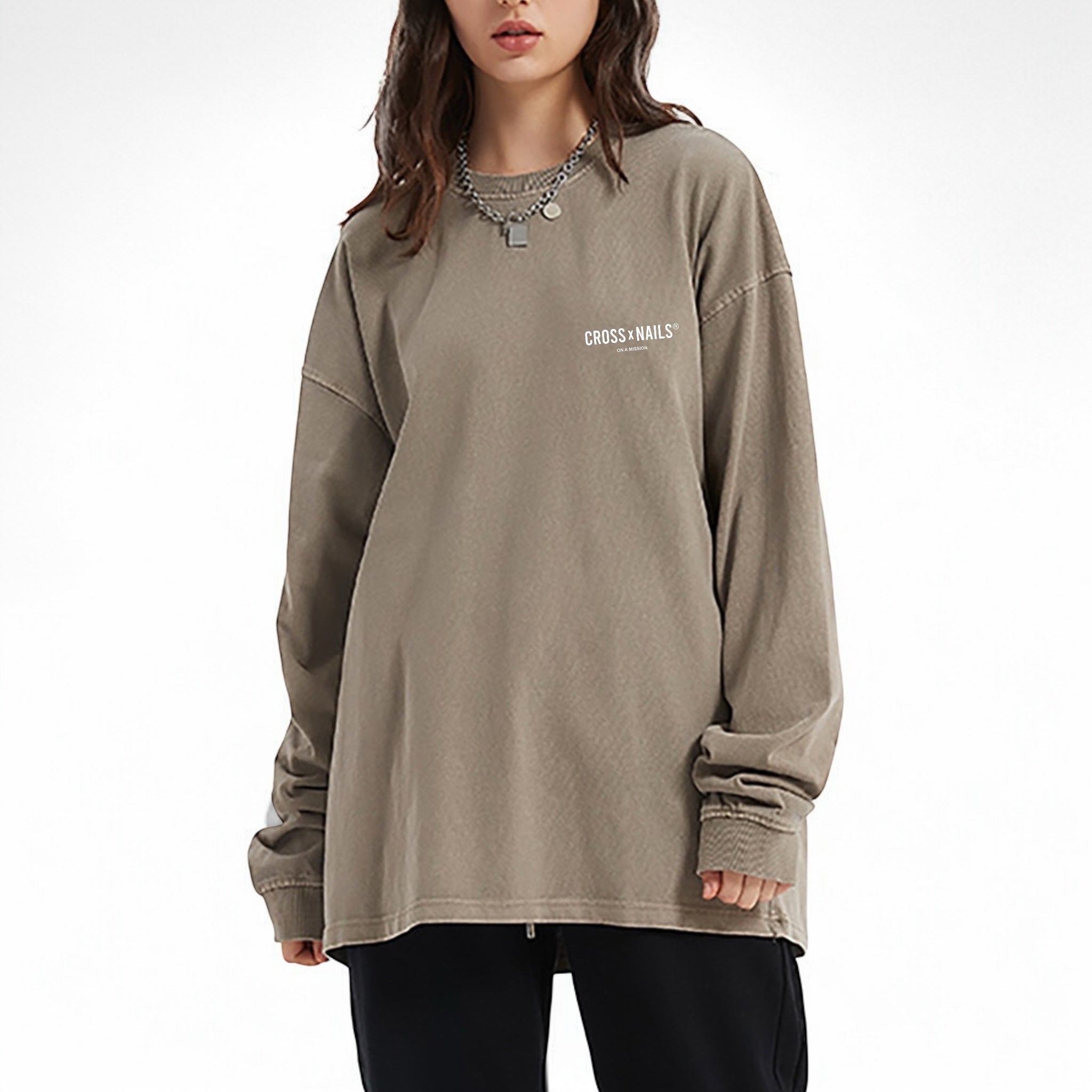 Crossxnails Vintage Wash Sweatshirt - Crossxnails Weargood