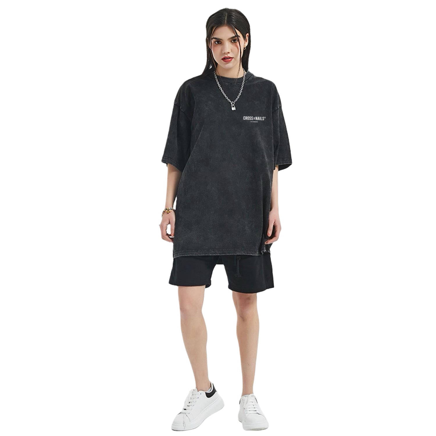 Crossxnails Acid Wash Oversize T-Shirt - Crossxnails Weargood