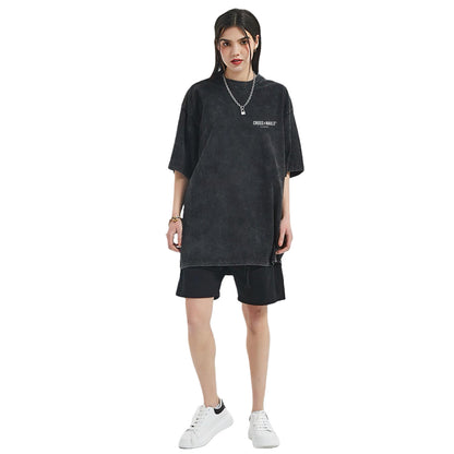 Crossxnails Acid Wash Oversize T-Shirt - Crossxnails Weargood