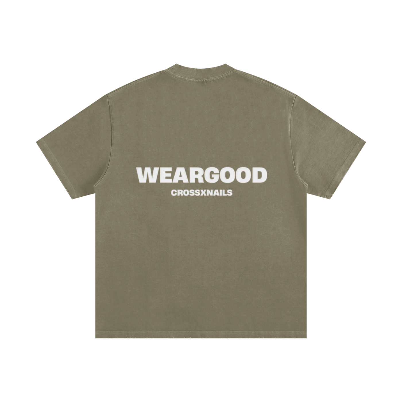 Crossxnails Heavyweight Washed Oversized Tee, 430gsm, Christian streetwear UK, relaxed fit, Ipswich brand design.