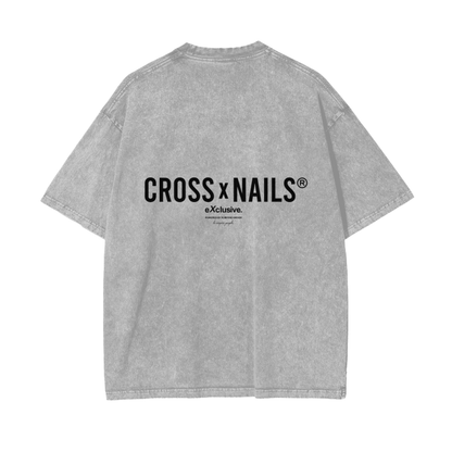 Crossxnails Acid Wash Oversize T-Shirt - Crossxnails Weargood