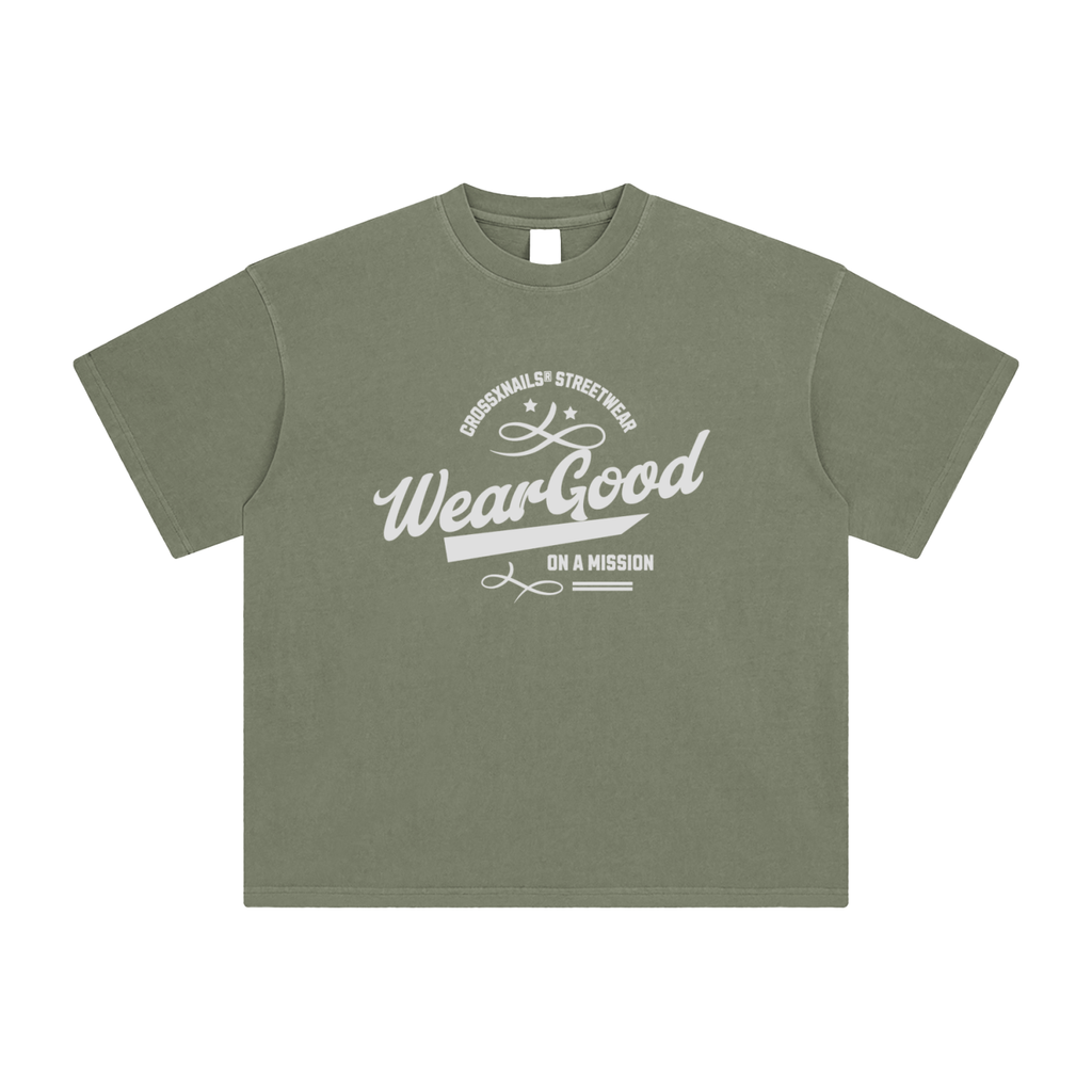 Weargood Enzyme Washed Oversized T-Shirt - Crossxnails Weargood