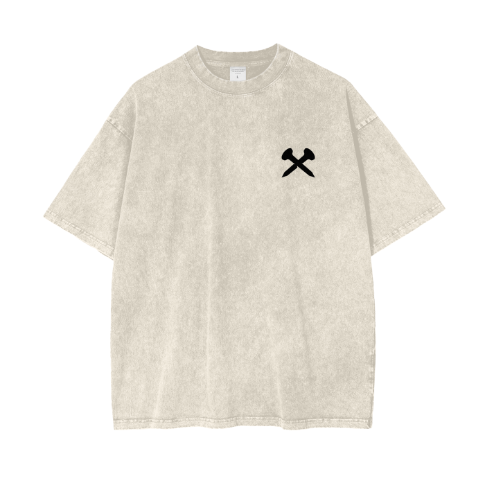 7O7 Acid Wash Oversize T-Shirt - Crossxnails Weargood