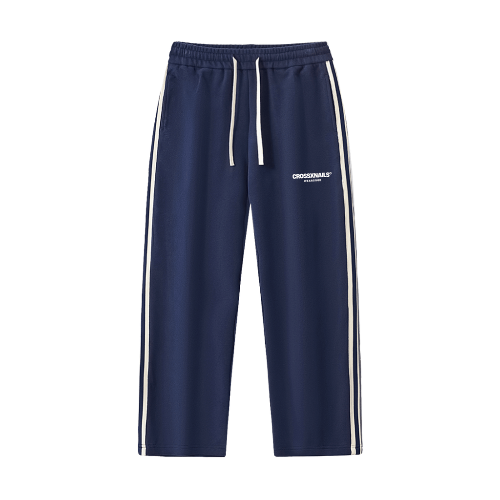 Crossxnails Straight Leg Joggers with Side Stripe by Crossxnails Weargood