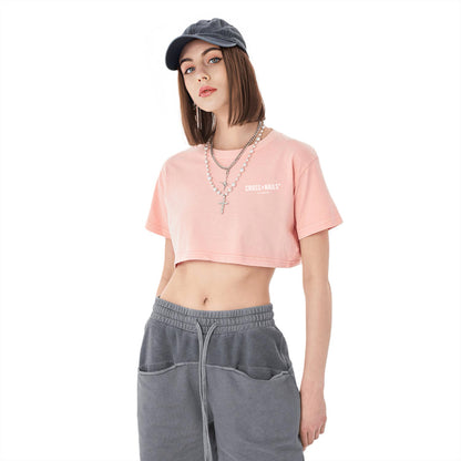 Crossxnails Washed Crop Top - Crossxnails Weargood