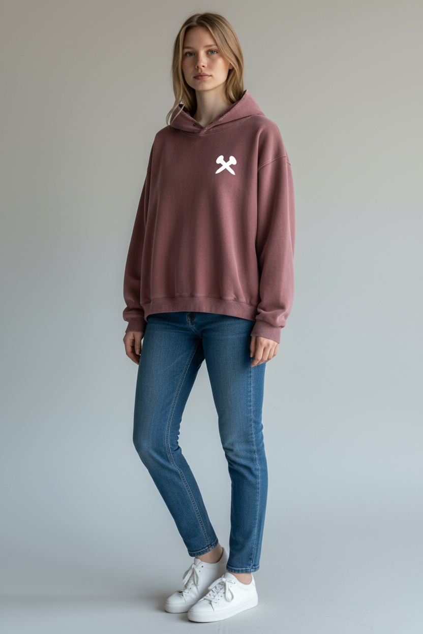 Crossxnails Oversized Washed Hoodie by Crossxnails Weargood