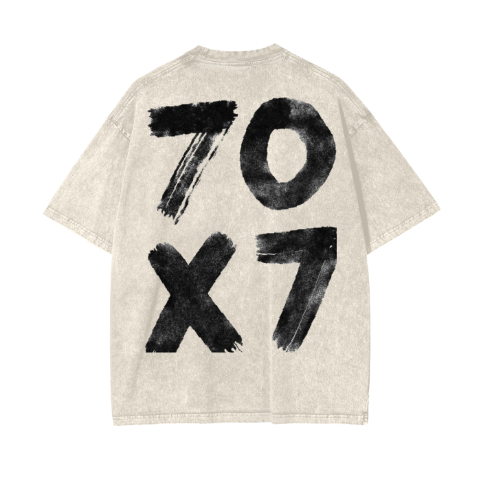 7O7 Acid Wash Oversize T-Shirt - Crossxnails Weargood