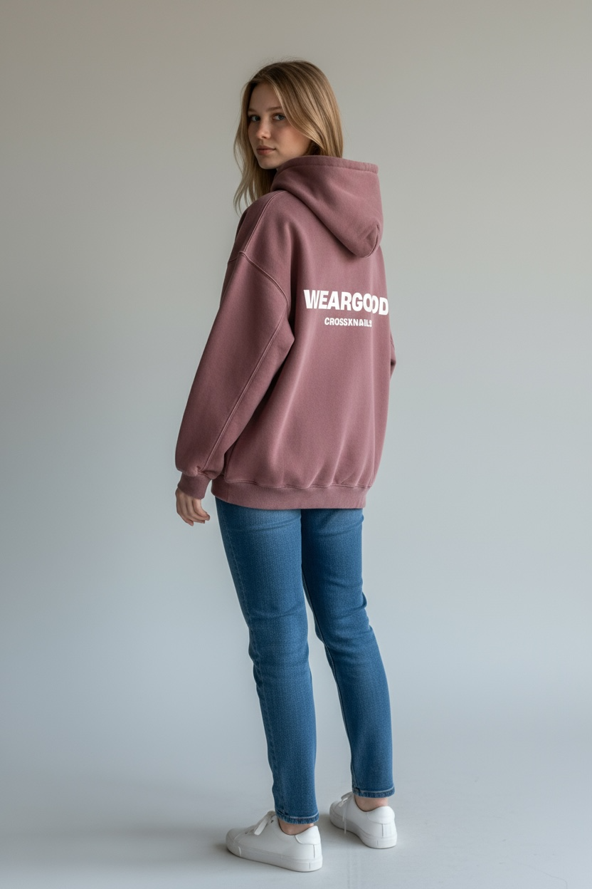 Crossxnails Oversized Washed Hoodie by Crossxnails Weargood
