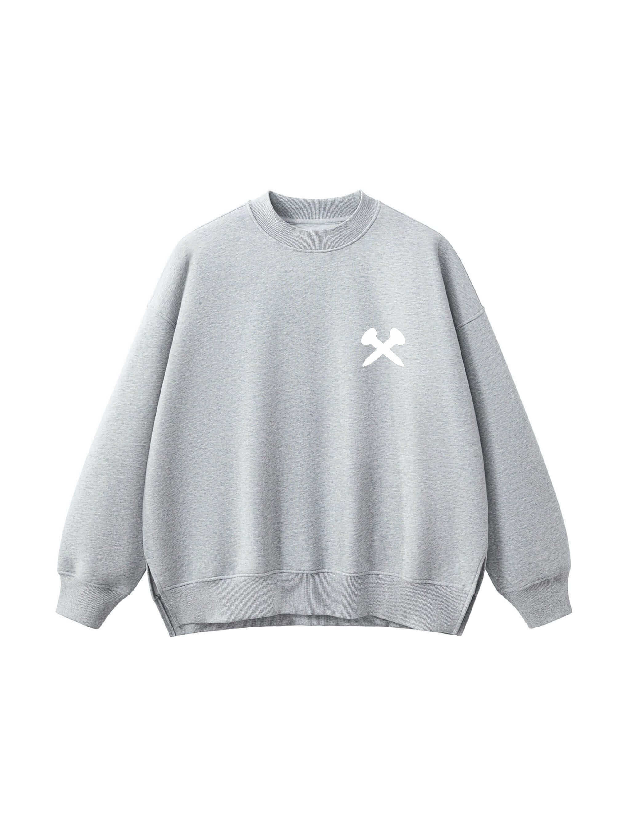 Crossxnails Fleece Side Slit Crewneck by Crossxnails Weargood