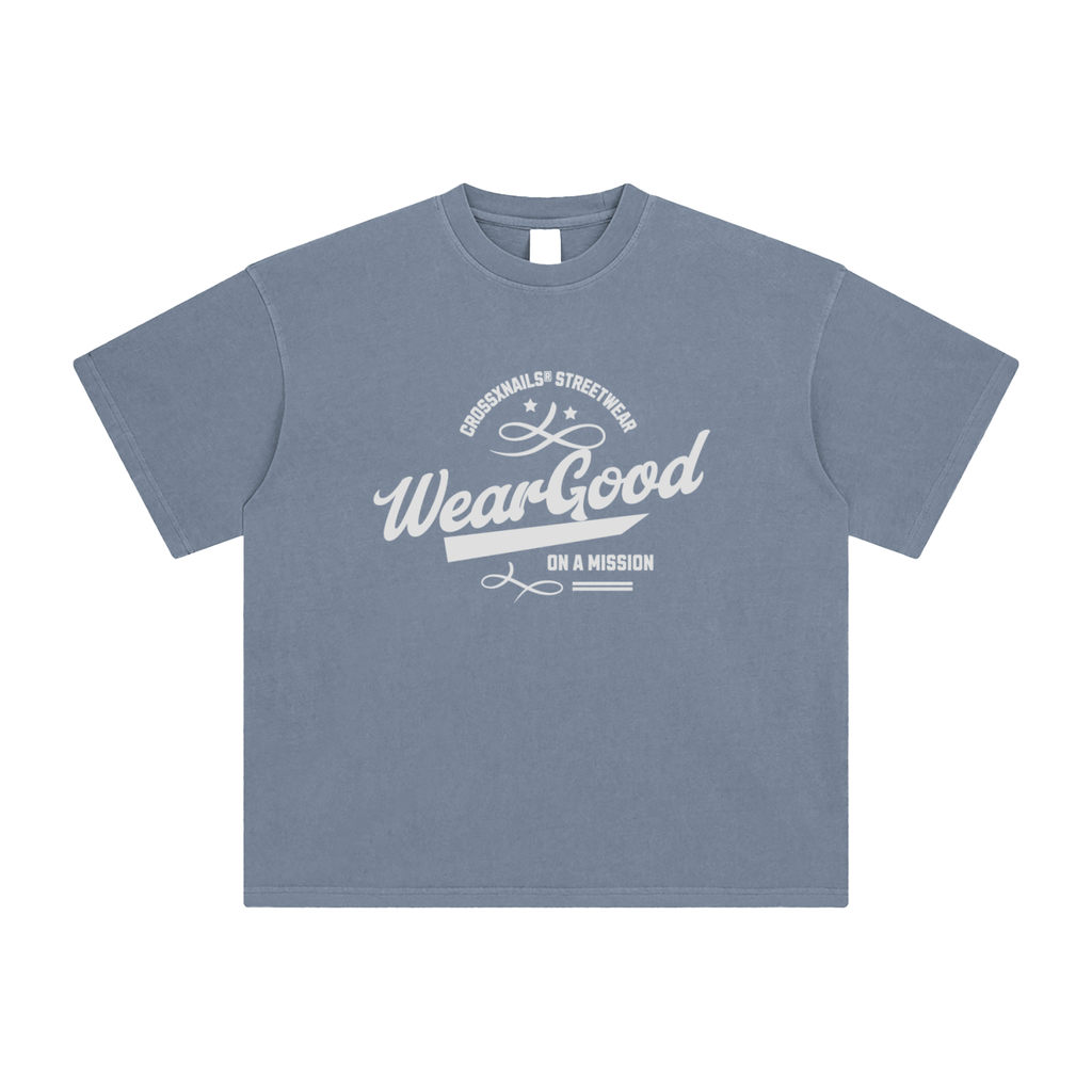 Weargood Enzyme Washed Oversized T-Shirt - Crossxnails Weargood