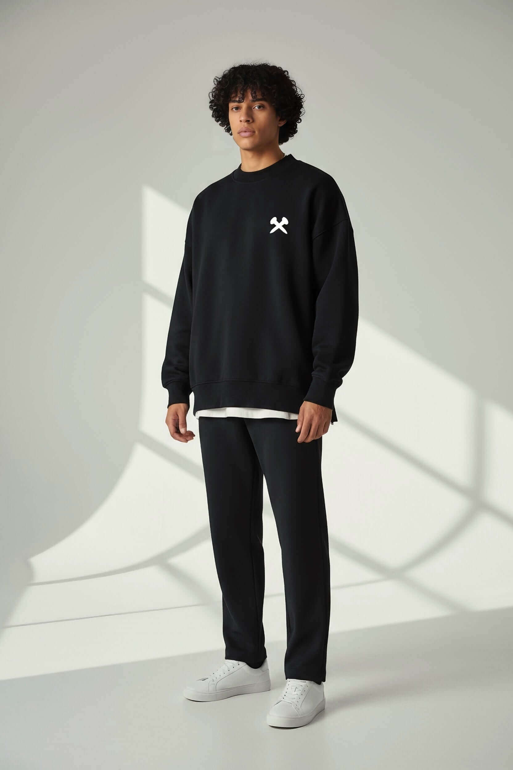 Crossxnails Fleece Side Slit Crewneck by Crossxnails Weargood