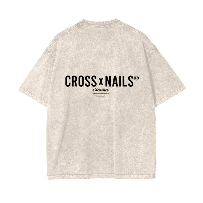 CROSSXNAILS ACID WASH OVERSIZE T-SHIRT - CROSSXNAILS Weargood  