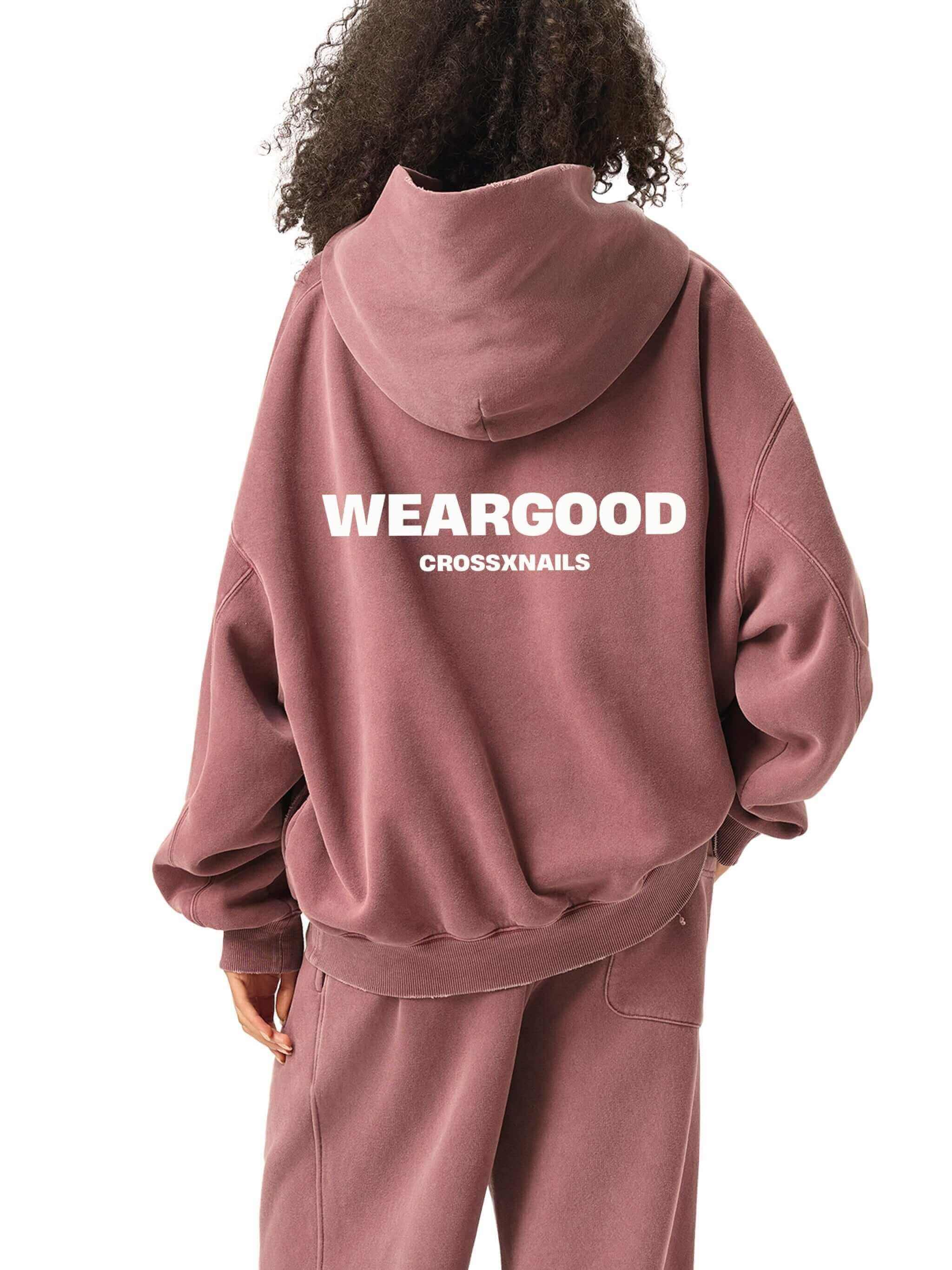 Crossxnails Oversized Washed Hoodie