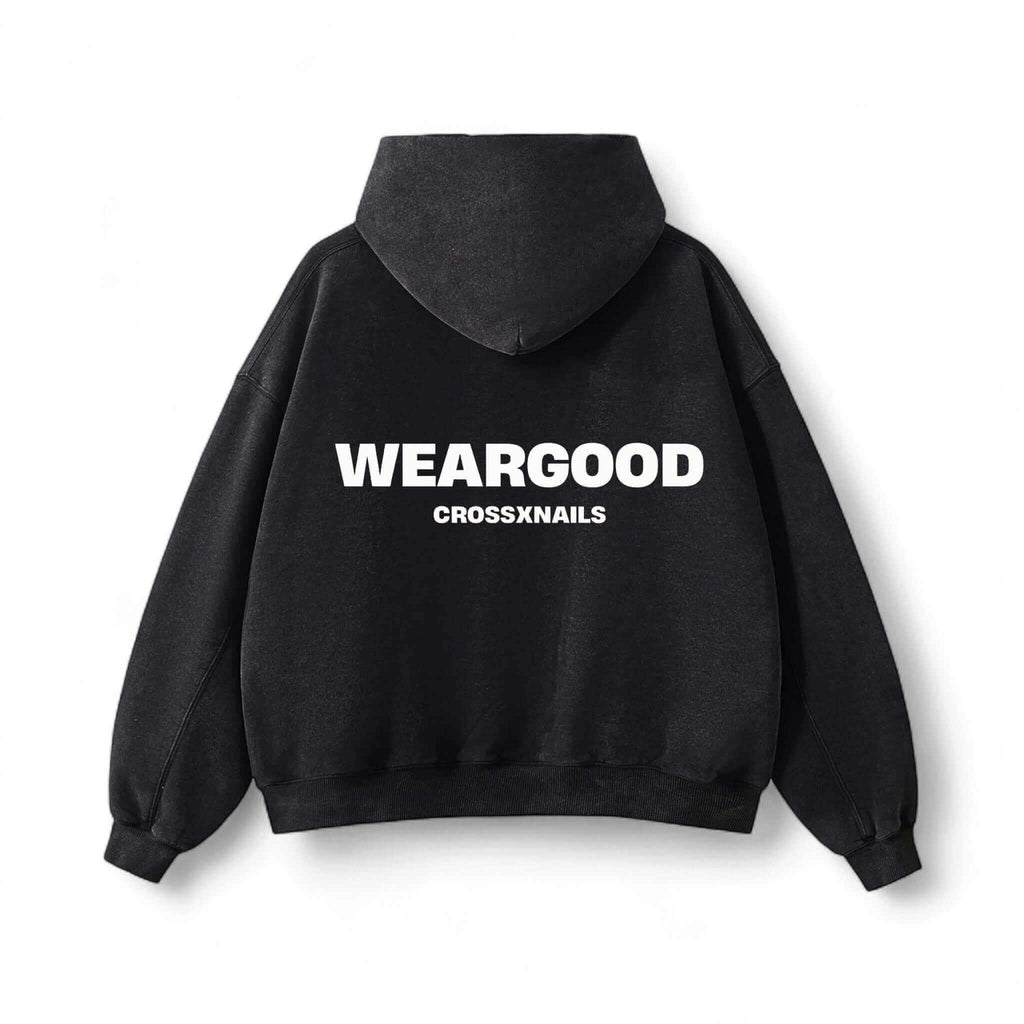 Crossxnails Oversized Washed Hoodie