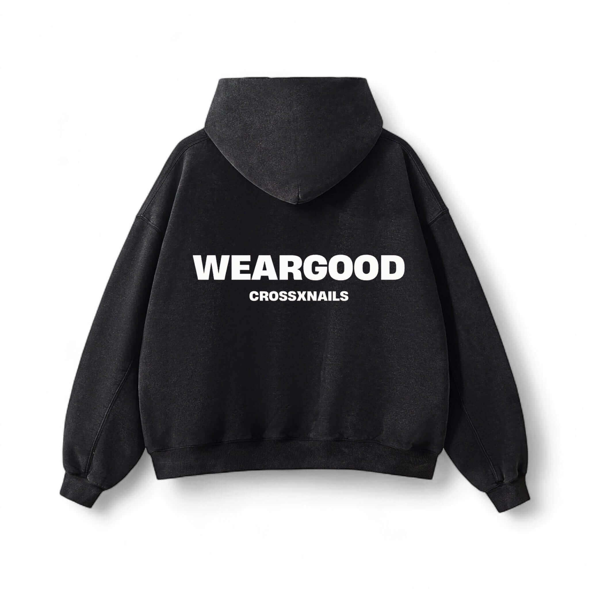 Crossxnails Oversized Washed Hoodie
