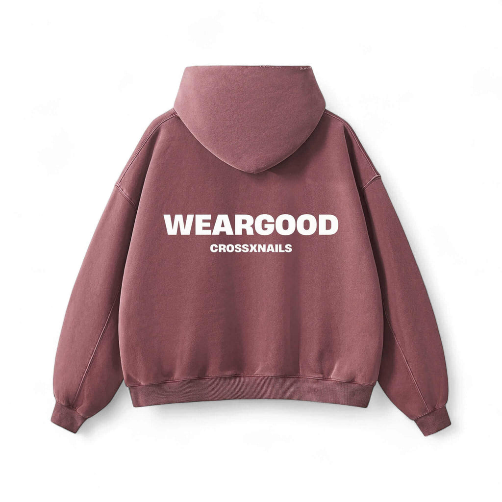 Crossxnails Oversized Washed Hoodie