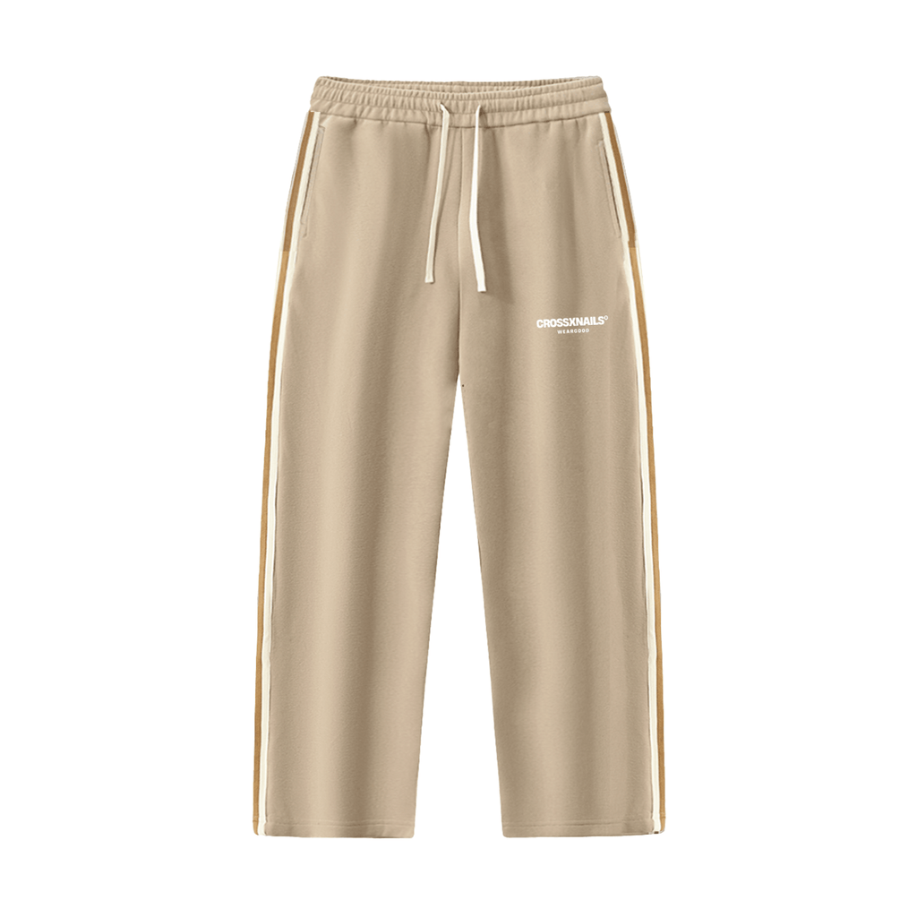 Crossxnails Straight Leg Joggers with Side Stripe by Crossxnails Weargood