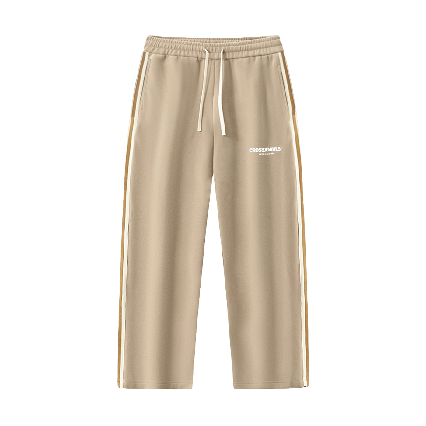Crossxnails Straight Leg Joggers with Side Stripe by Crossxnails Weargood