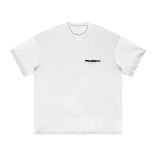 Crossxnails Oversized T-Shirt in white, 100% organic cotton, unisex relaxed fit, Christian streetwear UK, Ipswich brand.