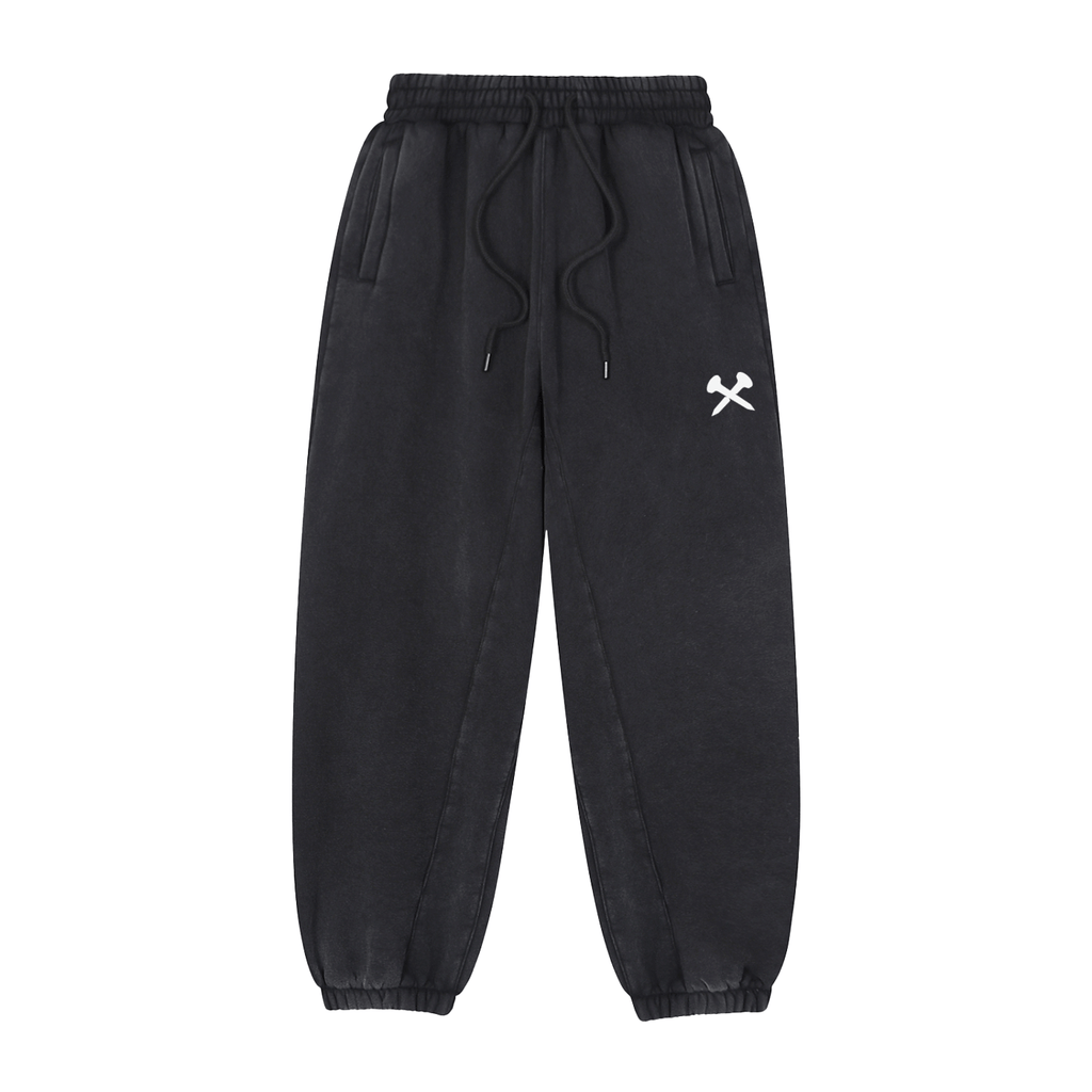 Crossxnails fleeced jogger sweatpants, oversized fit, relaxed style, premium cotton blend, UK streetwear, Ipswich brand.