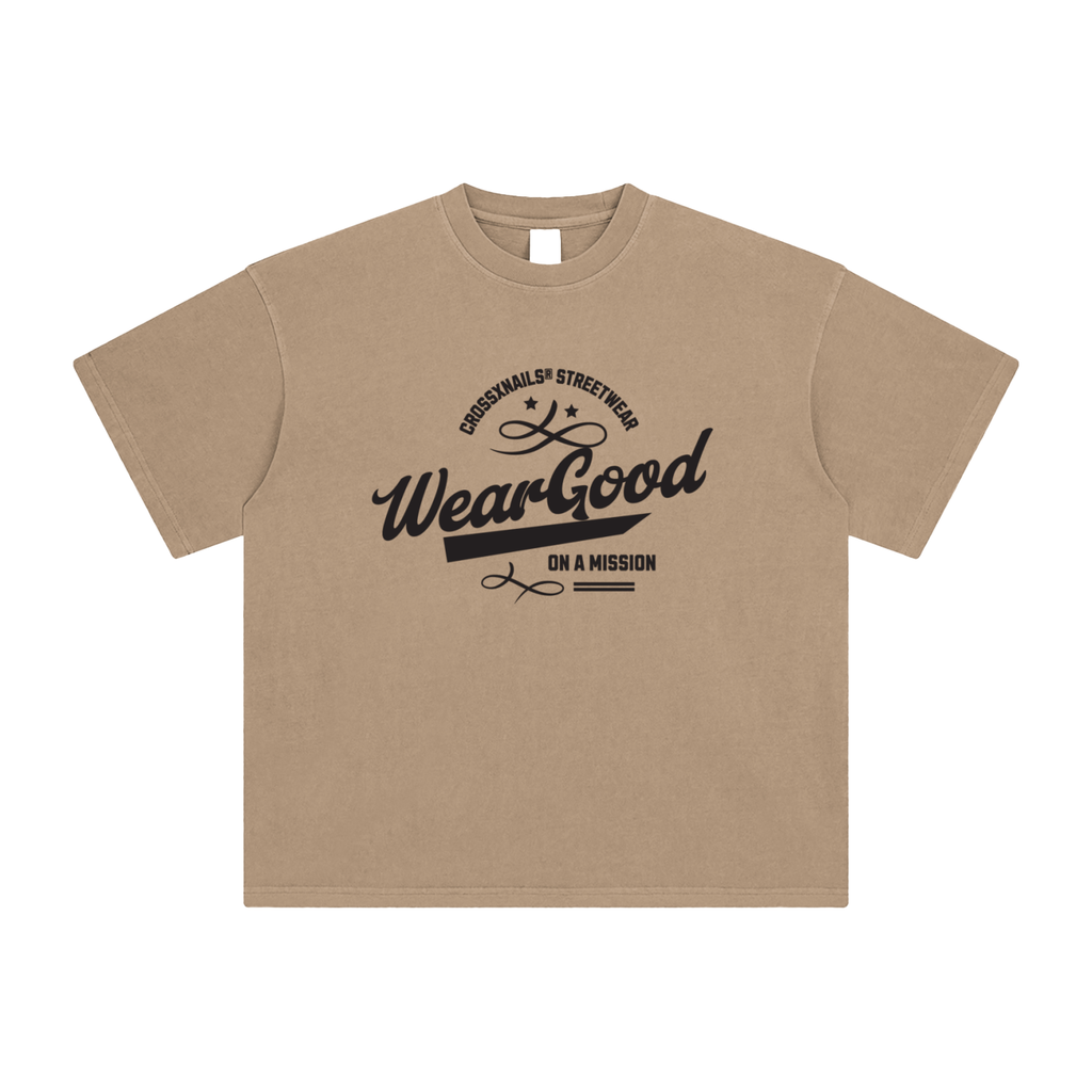 Weargood Enzyme Washed T-Shirt - Crossxnails Weargood