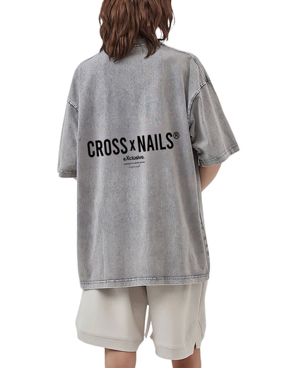 Crossxnails Acid Wash Oversize T-Shirt