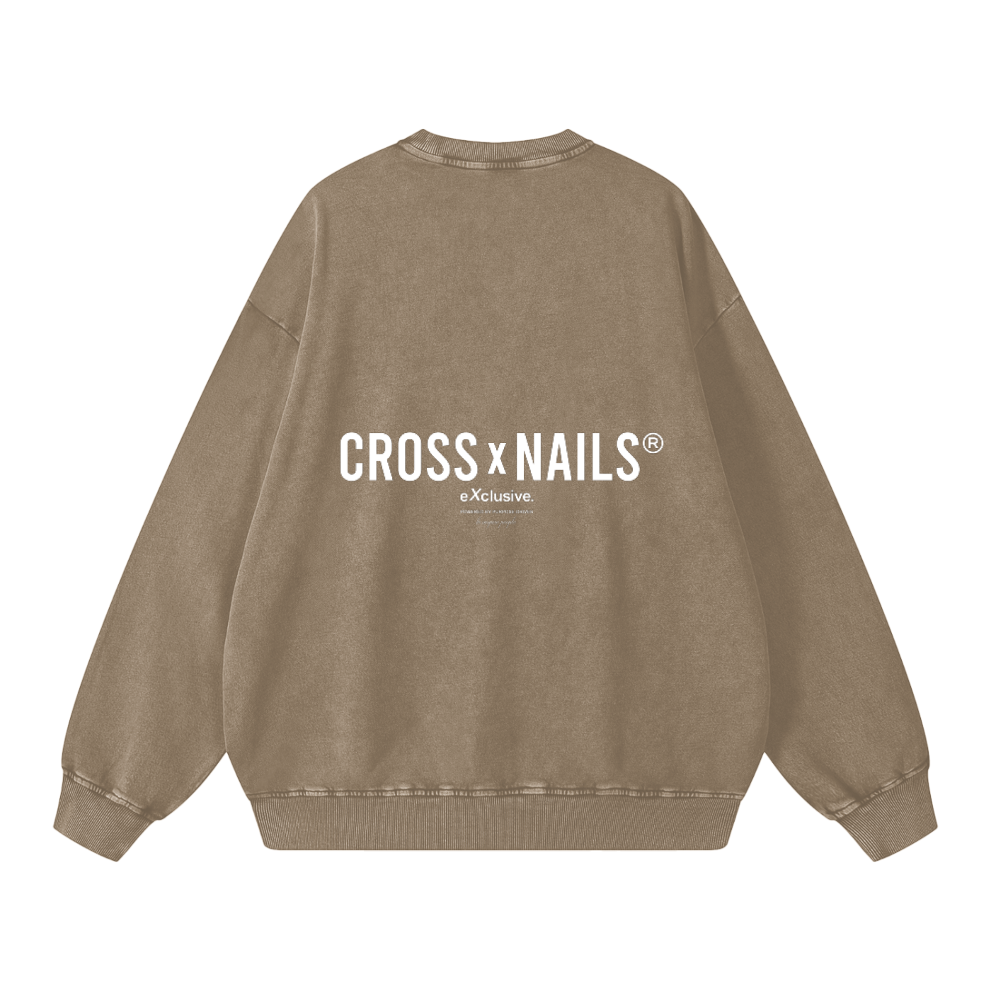 Acid Wash Oversize Sweatshirt - 360 GSM - Crossxnails Weargood