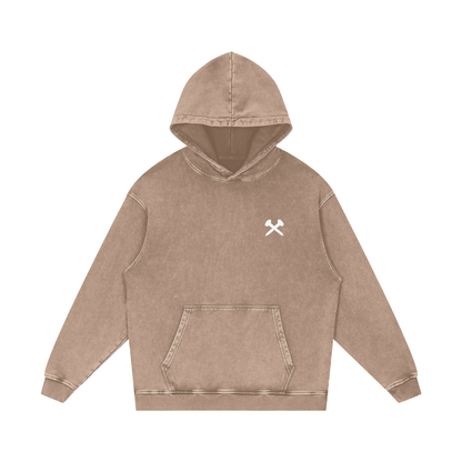 707 Acid Wash Oversize Hoodie - Crossxnails Weargood