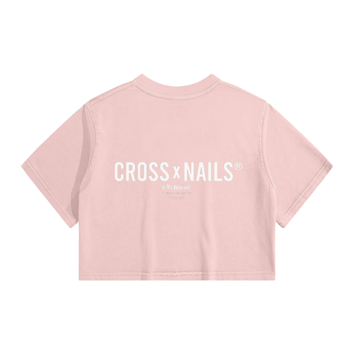 Crossxnails Washed Crop Top - Crossxnails Weargood