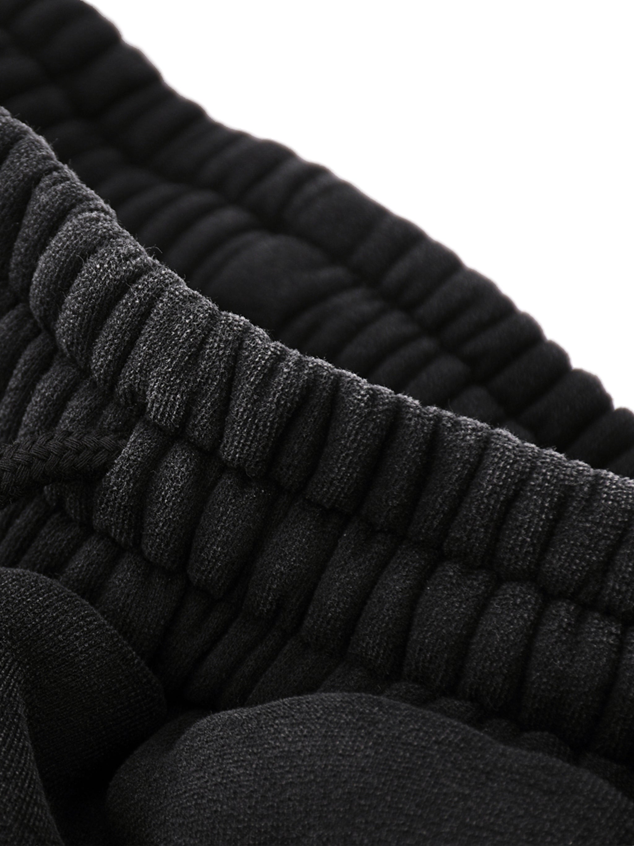 Close-up of Crossxnails Fleeced Jogger Sweatpants waistband, premium cotton-poly blend, relaxed fit, Christian streetwear UK.