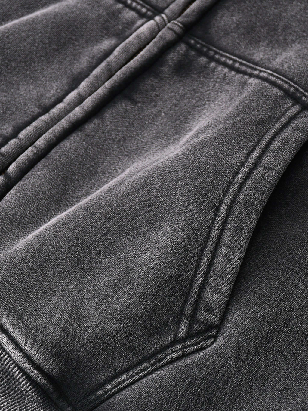 Crossxnails Zip-Up Boxy Hoodie close-up, vintage-washed texture, oversized fit, organic cotton, Christian streetwear UK, Ipswich Suffolk.