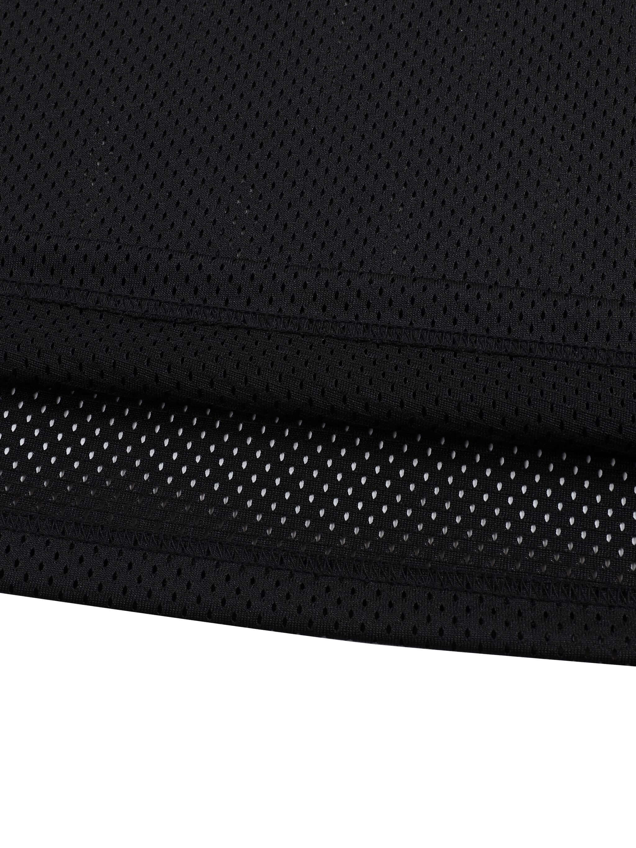 Close-up of the Crossxnails Baseball Boxy Jersey's breathable mesh fabric, ideal for stylish and comfortable streetwear, made for movement.