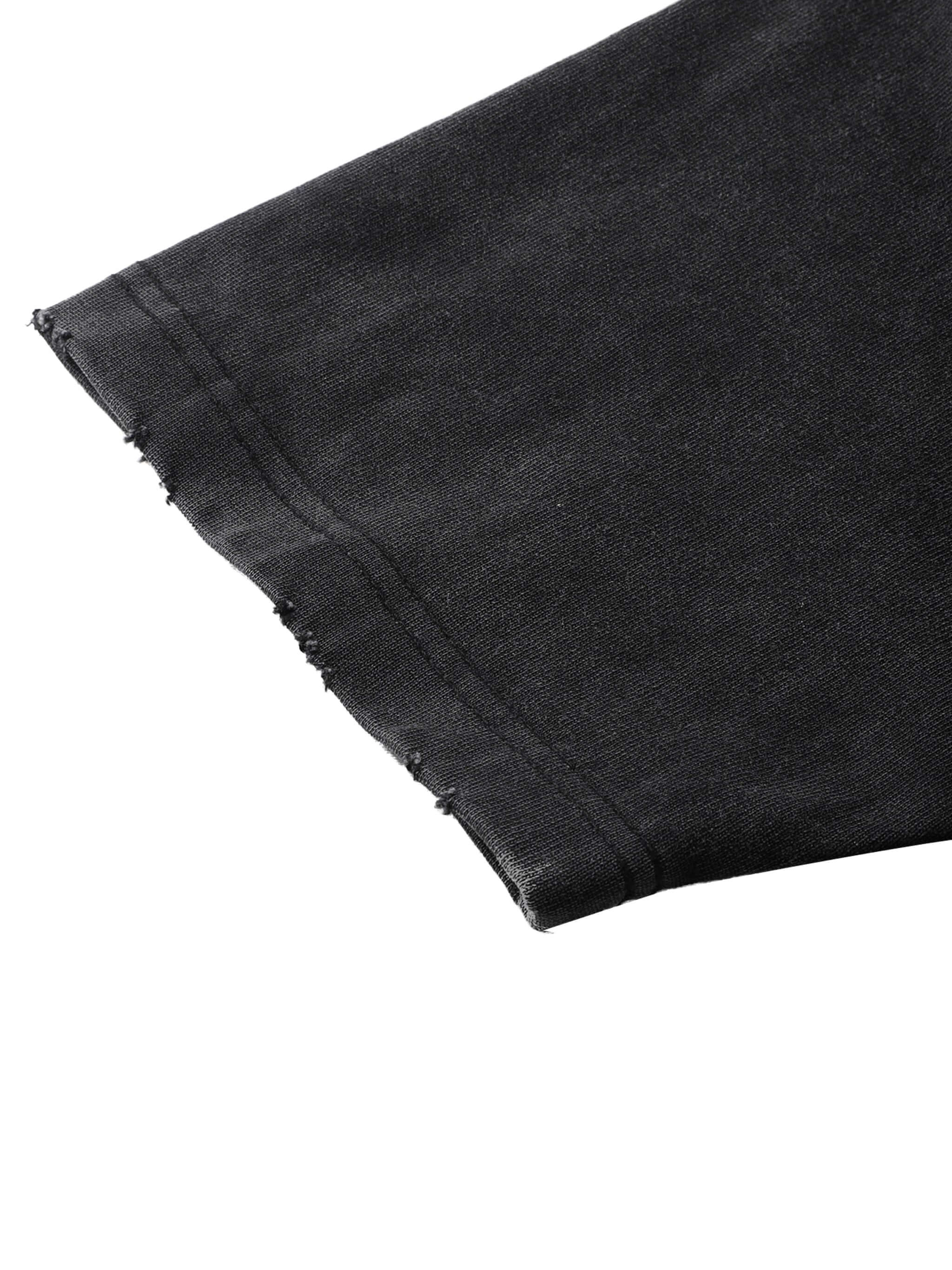 Detail of sleeve hem on Crossxnails® heavyweight oversized t-shirt, premium 100% cotton, relaxed fit, Christian streetwear UK.